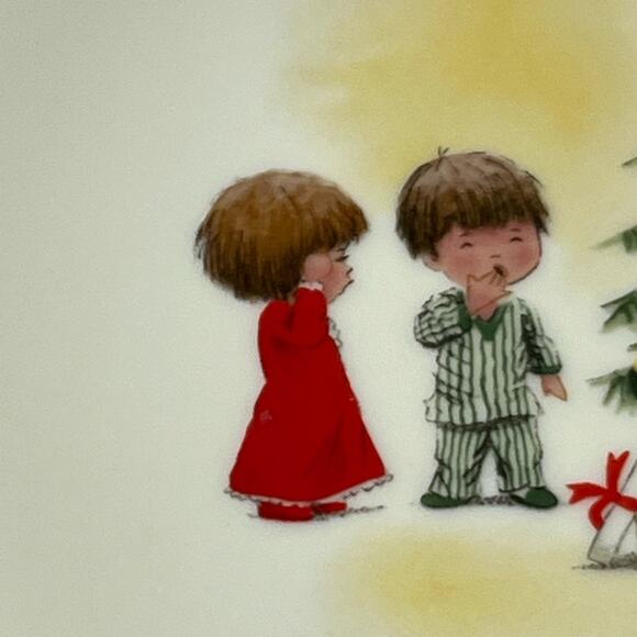 1978 Gotham Moppets Happy Merry Christmas Tree plate - Picture 5 of 7